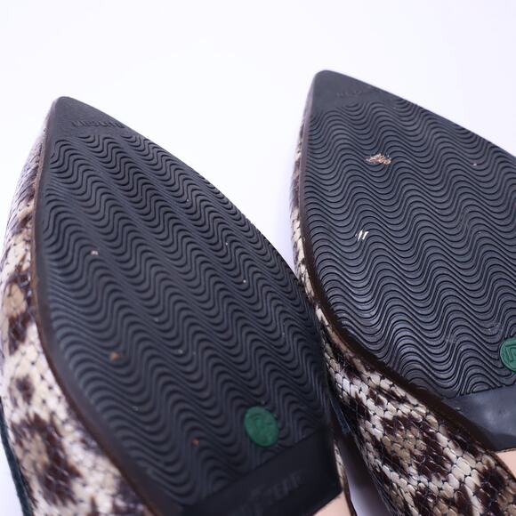 AGL ATTILIO GIUSTI LEOMBRUNI Leopard Print Loafer Leather Pointed Toe Womens 38 - Picture 8 of 10